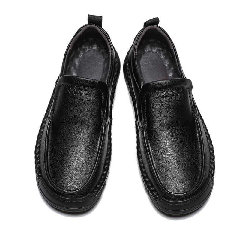 Hot Sale Men Handmade Leather Shoes Casual Comfortable Men Loafers Leather Shoes Men Flats Outdoor Walking Shoes Man