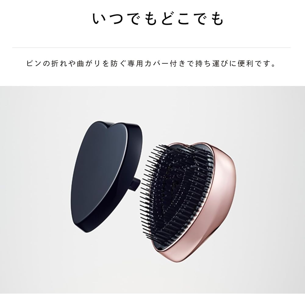 ReFa HEART BRUSH Shine Red Hair Brush with Ergonomic Design and Soft Bristles