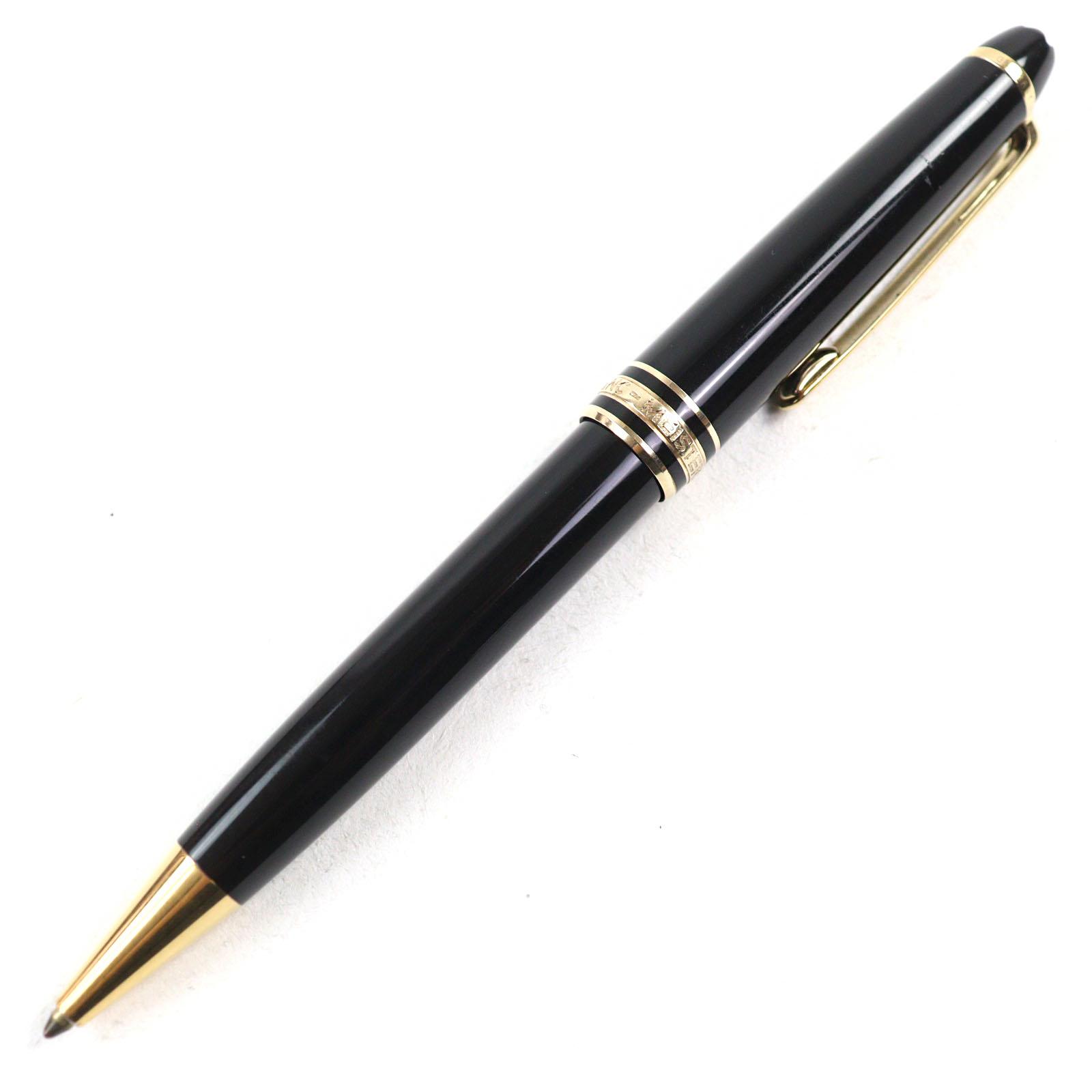 Very Good MONTBLANC Ballpoint pen Meisterstck Classic Logo engraved White Star Used