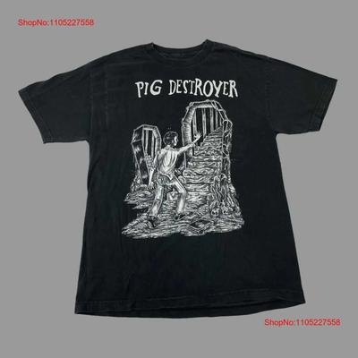 Pig Destroyer Black Hard Core Musik T-Shirt für Erwachsene Ts345 Vintage Lässig Stilvolles Unisex Oberteil für den Alltag
