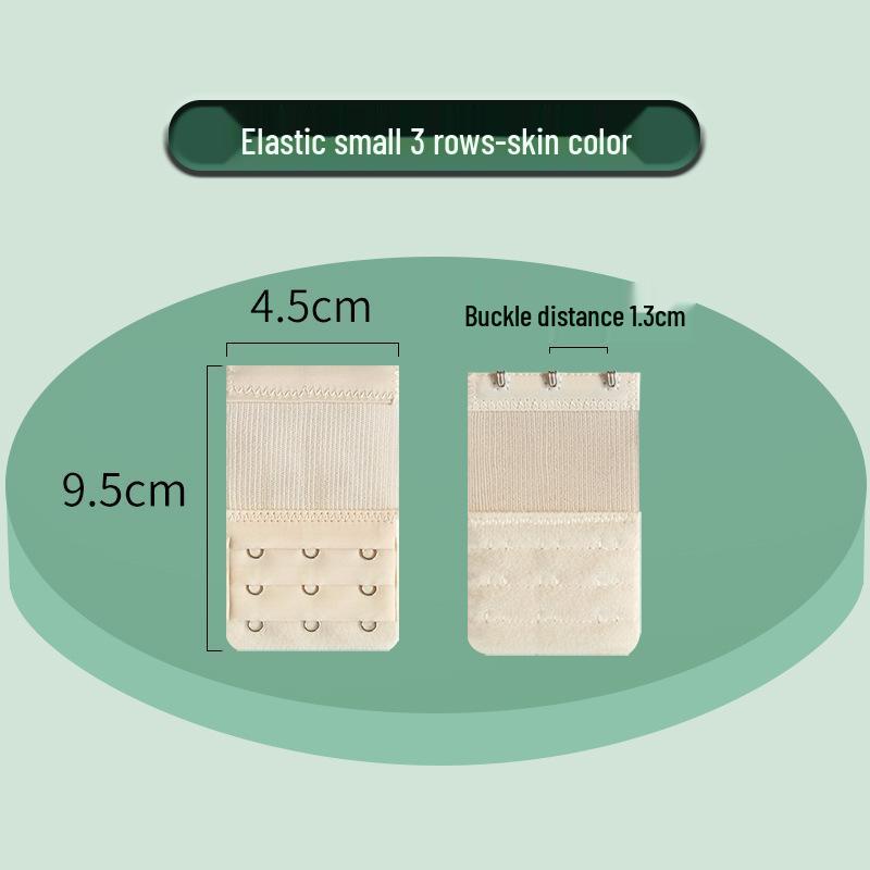 Elastic Bra Extender with Stainless Steel Hooks - Universal Full-Size Bra Back Closure