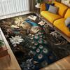 1pc Peacock Flowers Themed Rug for Home Decor, Non-slip Office Carpet, Chair Mat, Outdoor Mat, Christmas and Halloween Gifts-0731012