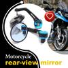 Pack of 2 Motorcycle Rear View Mirrors Durable 360 ° Rotation Adjustable Wide Angle Handy Installation Moped Accessories