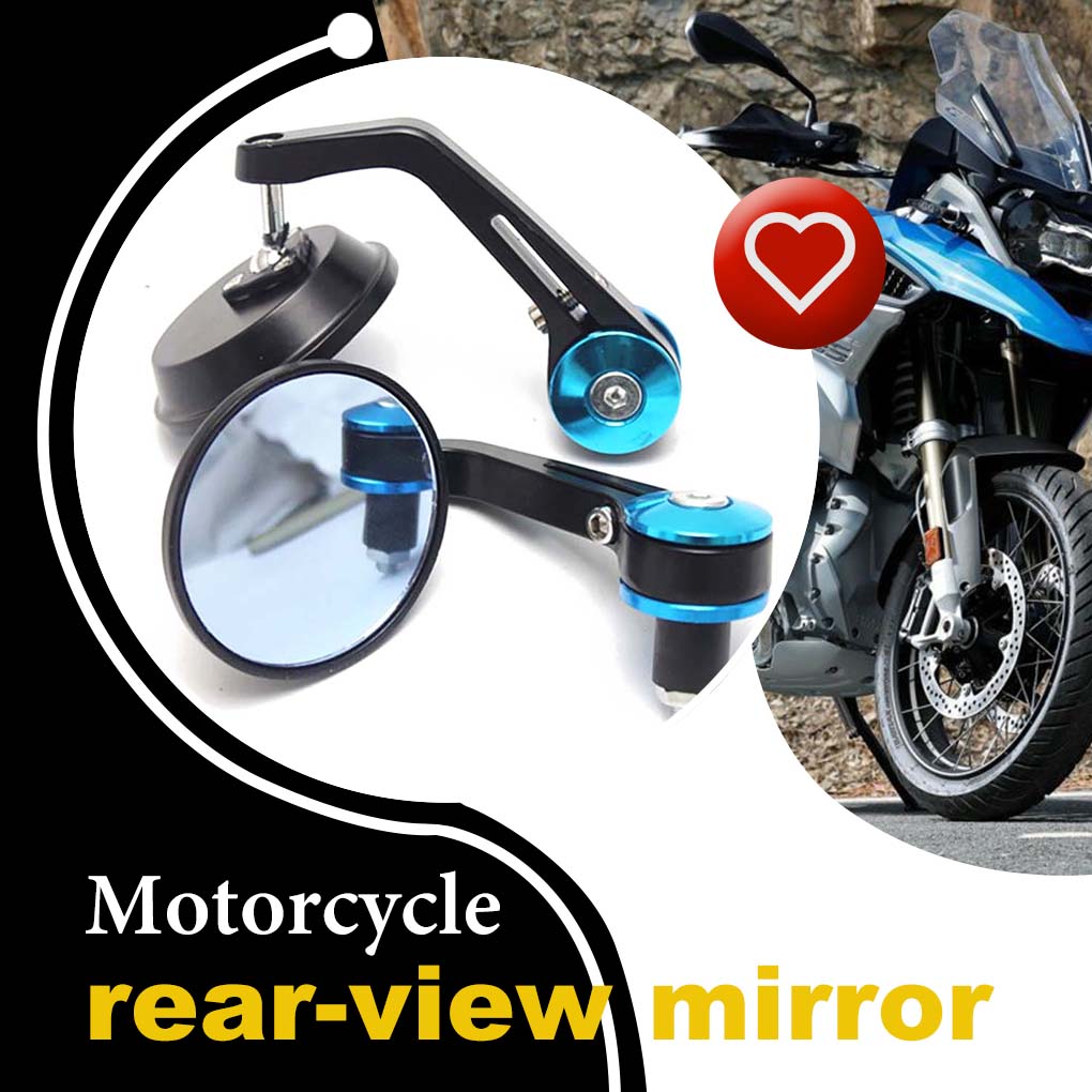 Pack of 2 Motorcycle Rear View Mirrors Durable 360 ° Rotation Adjustable Wide Angle Handy Installation Moped Accessories
