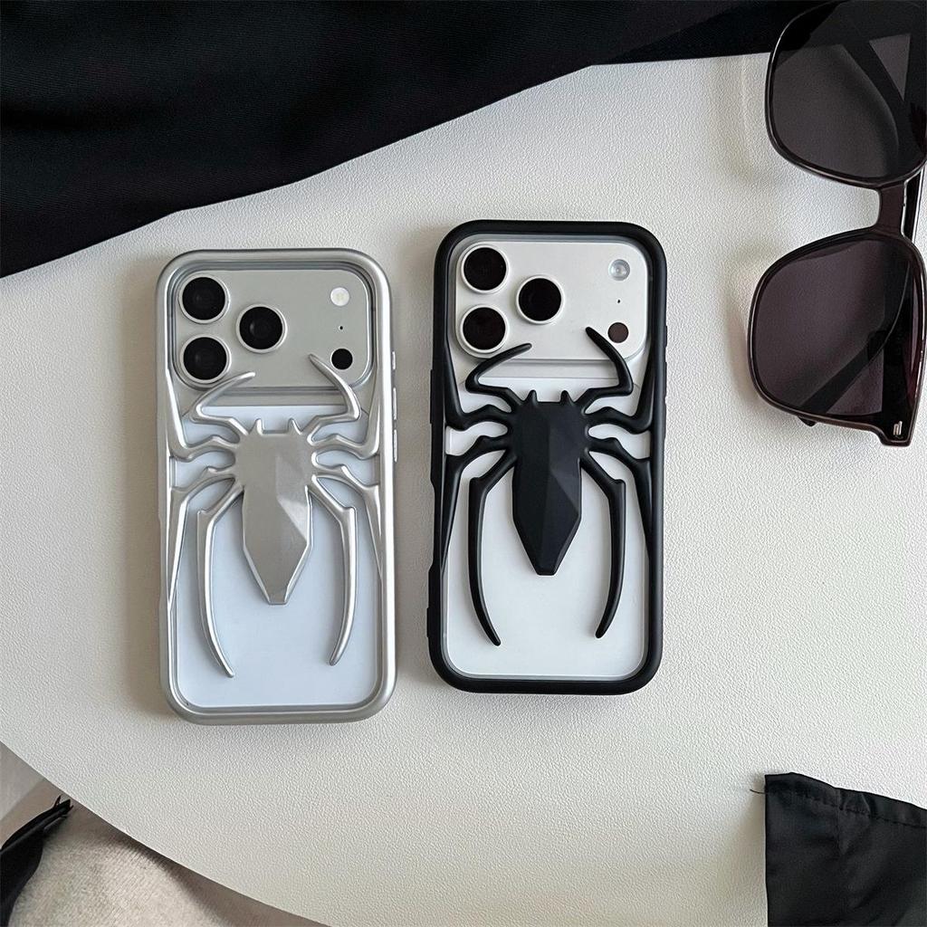 Electroplated Spider Design Anti-Fall Phone Case for iPhone 14/13/12/11 PROMAX