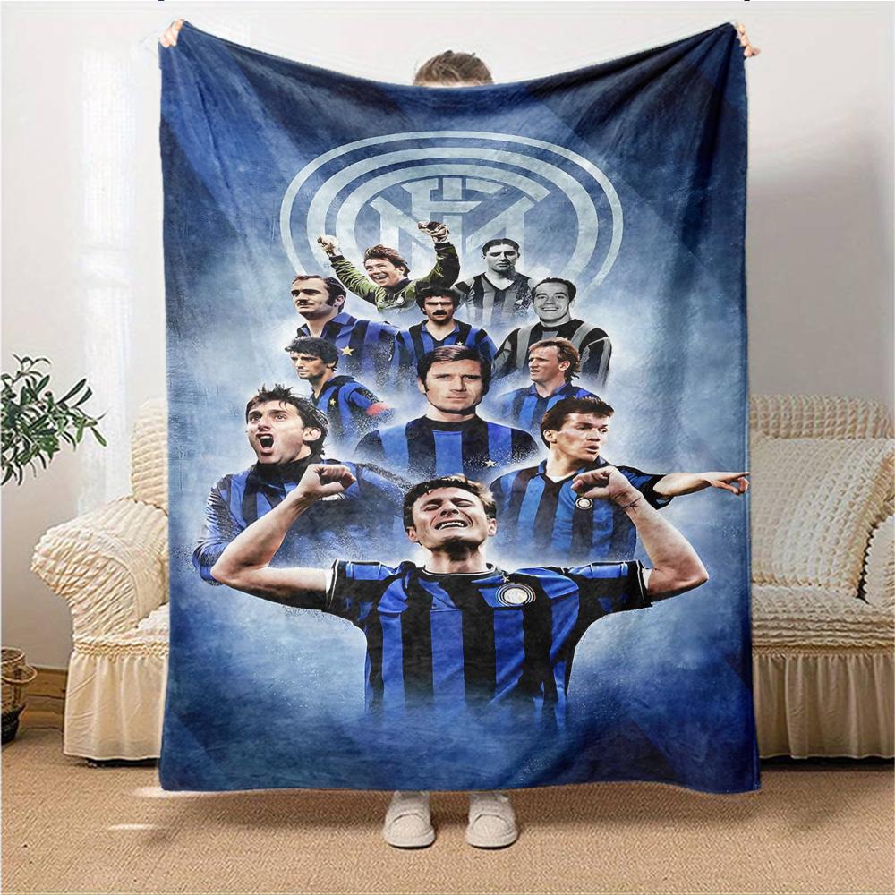 Coperte Campioni Inter Milan Flanella Stampata Traspirante Calda Coperta da Divano per Casa Ufficio Copriletti 0708a2