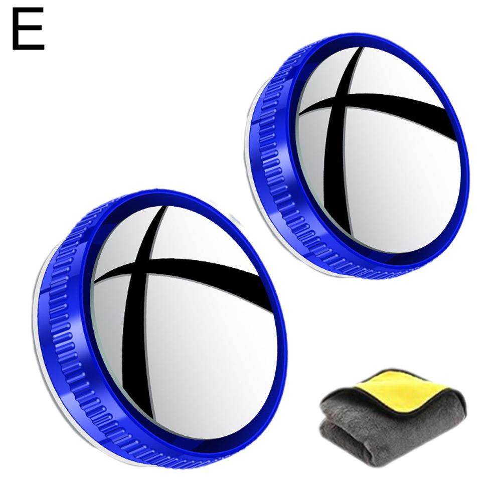 

2 шт. боковое зеркало для слепых зон для автомобиля 360 градусов присоска парковочное вспомогательное выпуклое зеркало 6 см HD широкоугольные аксессуары заднего вида синий