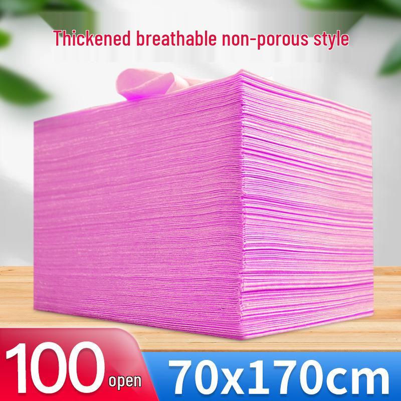 Waterproof Oilproof Disposable Bed Sheets with Hole - Non-Woven, Breathable, 100-Pack