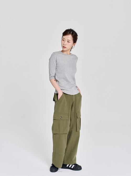 Losiya Lady Simple T-Shirt / Gray