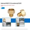 Brass Hose Barb Connector Male to Female Adapter Durable Pipe Fitting for Water Gas Air Tubing Applications
