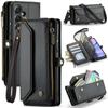For Samsung Galaxy A16 5G/A16 4G Leather Case CASEME C36 Zipper Multiple Card Slots Phone Cover with Straps