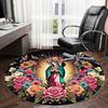 1pc Office Carpet Chair Mats Floral Virgin Guadalupe Artwork Perfect for Decorating Office Chairs, Living Rooms, Or Bedrooms.YDT120