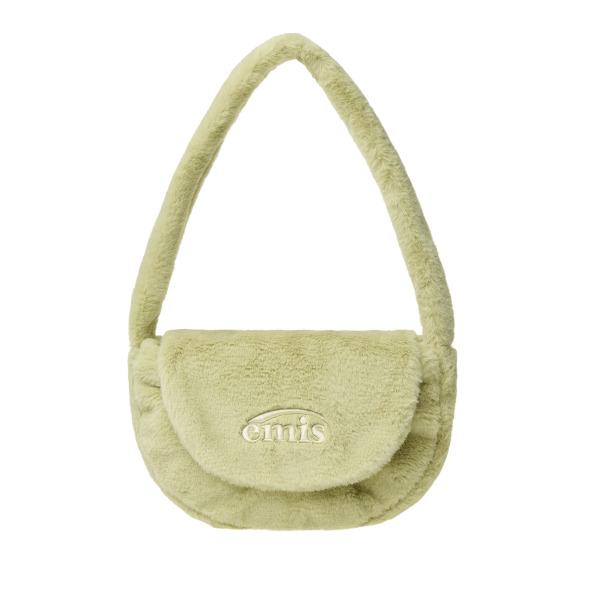 Product Name EMIS FUR HALF MOON FLAP BAG (Green, Pink, Brown)