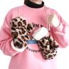 Adult Leopard Pattern Men Christmas Mittens Women Halter Gloves Full Fingers Gloves Cow Printed