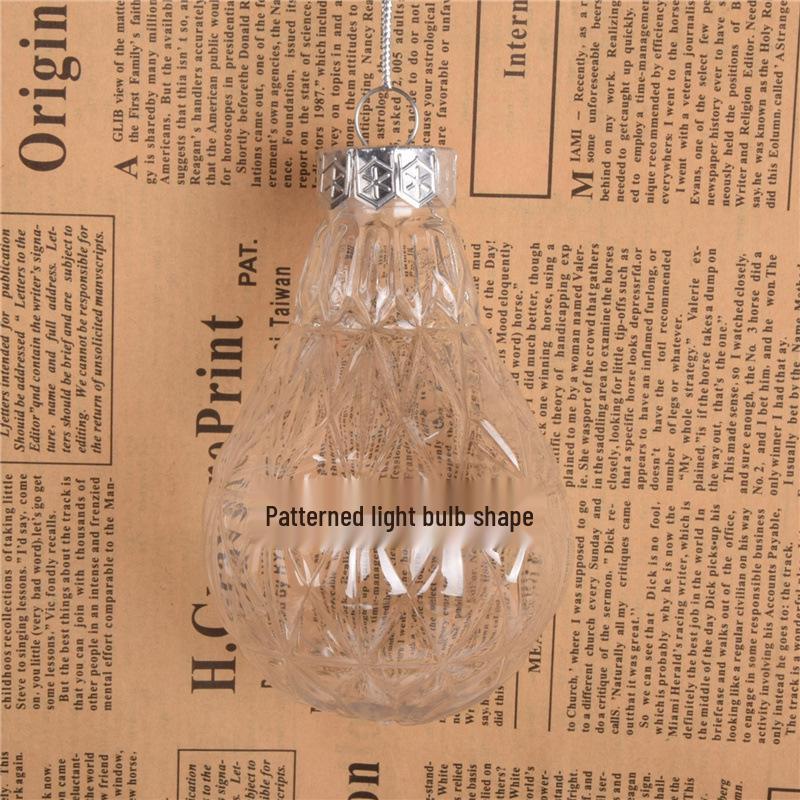 Acrylic Feather Transparent Christmas Ornament Ball