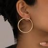 Simple Geometric Cold Style Round Fashion Versatile and Elegant Ladies Earrings