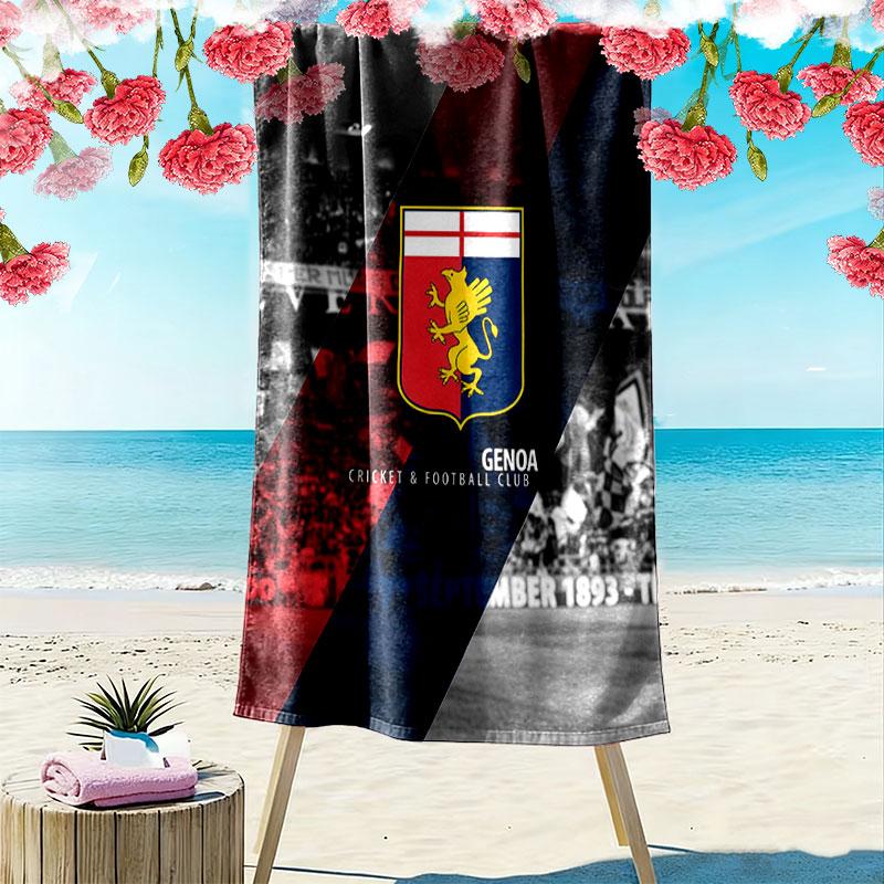 Genoa C.F.C. Poster Strandtuch, Großes Weiches Schnelltrocknendes Handtuch für Strand Camping Schwimmen