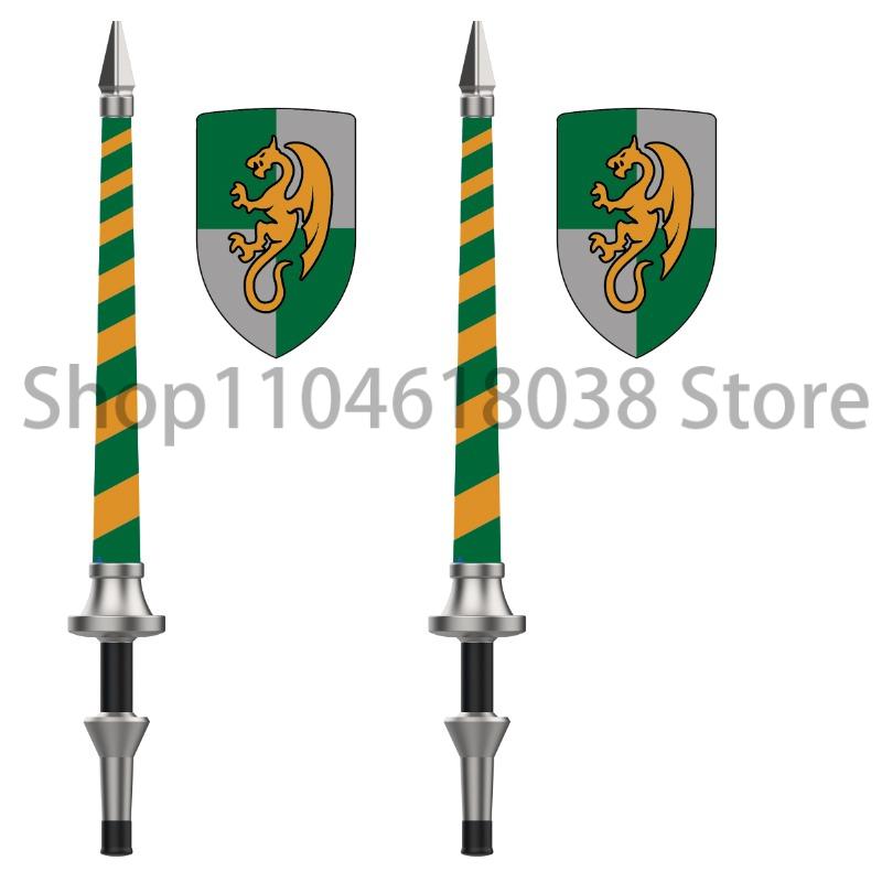 Medieval Military Figures Octopus Sea Demon Knights Building Blocks Weapons Accessories Sword Temple Spear Shield MOC MINiBricks