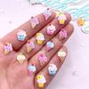 50PCS Resin Mini Colorful Strawberry Sweet Love Ice Cream Ice Cream Flatback Rhinestone DIY Nail Art Scrapbook Craft Accessories