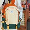Schoolbag Japanese simple contrasting color casual backpack junior high school lightweight student schoolbag college wind sweet large capacity