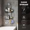 Shower Rack Hanging Bathroom Shelf Without Drilling Shower Shelf Shelves with Hook Storage Basket Bathroom Accessories