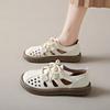 Pu Leather Hollow Roman Sandals Women 2024 Summer Breathable Retro Shoes Women Thick Sole Sports Casual Sandalias De Mujer