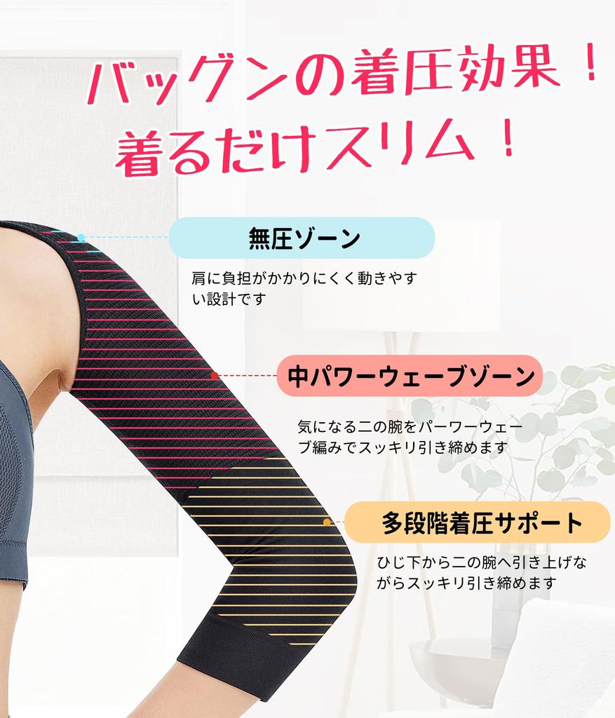 CtriLady Shoulder Arm Shapewear for Upper Compression Upper Arm Elastic Supporter, Supporter, Women, Arm, Belt, Shaper, (Black, XL)