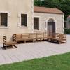 Garden Furniture Set 8 Pcs Honey Brown Solid Pine Wood