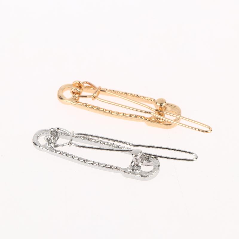 2Pcs Punk Personalized Punk Minimalist Girl Hairpin Hair Accessories Snap-On Side Clips Bangs Clips