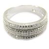 Silver Ring 'Sissi' White Silver (rhodium) - 8 Mm