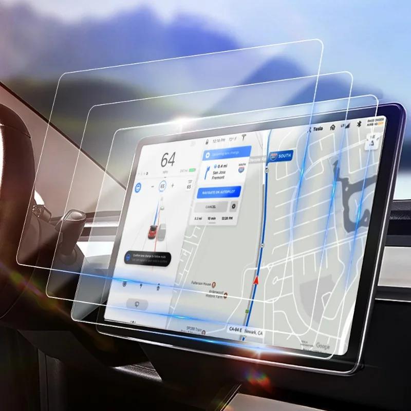 Glas Displayschutz für Tesla Model 3 Y Mittelkonsolen-Display Blendfreier HD-Folien-Schutzabdeckung Displayschutz