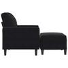 Vidaxl Armchair with Footrest, Black, 60 Cm, Upholstered In Velvet