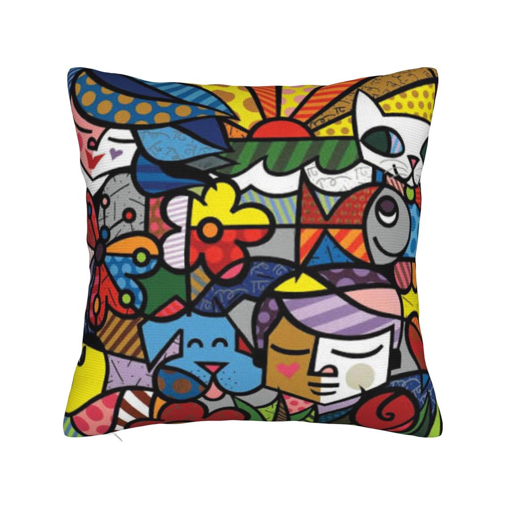 B-BrittoES Pillow Cover Cute Funny Pillow Case For Sofa Home Decoration Square Cushion Cover Birthday Present