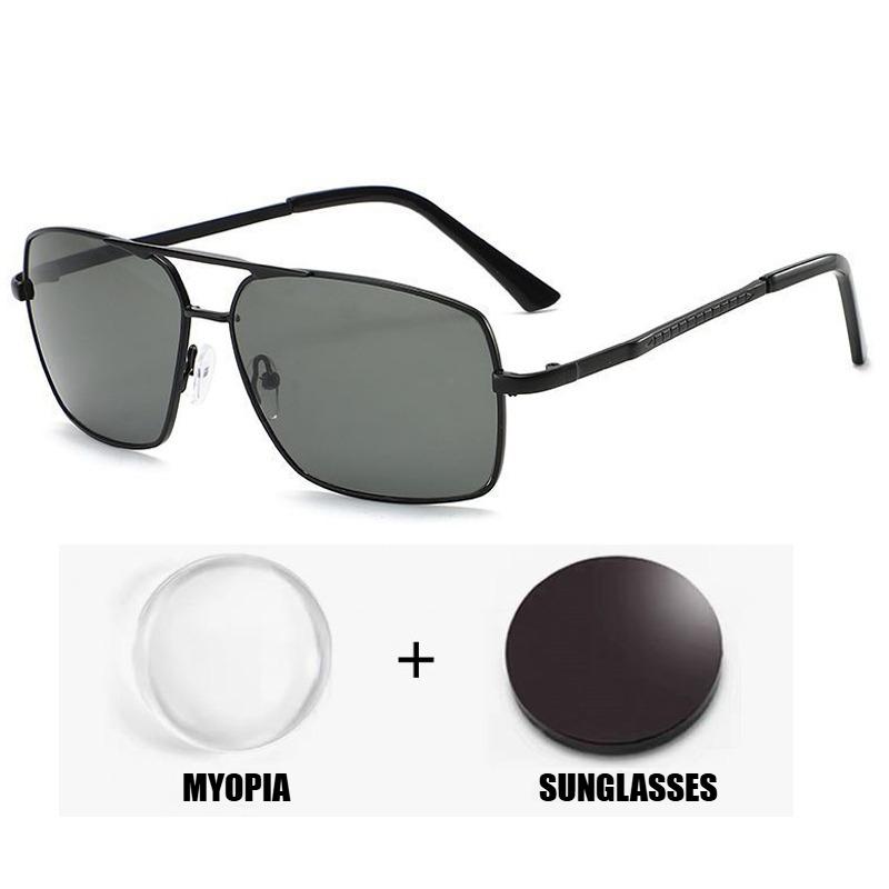 

Мужские солнцезащитные очки-авиаторы для близорукости, поляризованные, защита от УФ-лучей, антибликовые, для вождения, с диоптриями для близи до -4.0 0