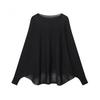 European and American style, new women's clothing, fashionable, versatile, cross-border comfortable black flat needle knitted sweater