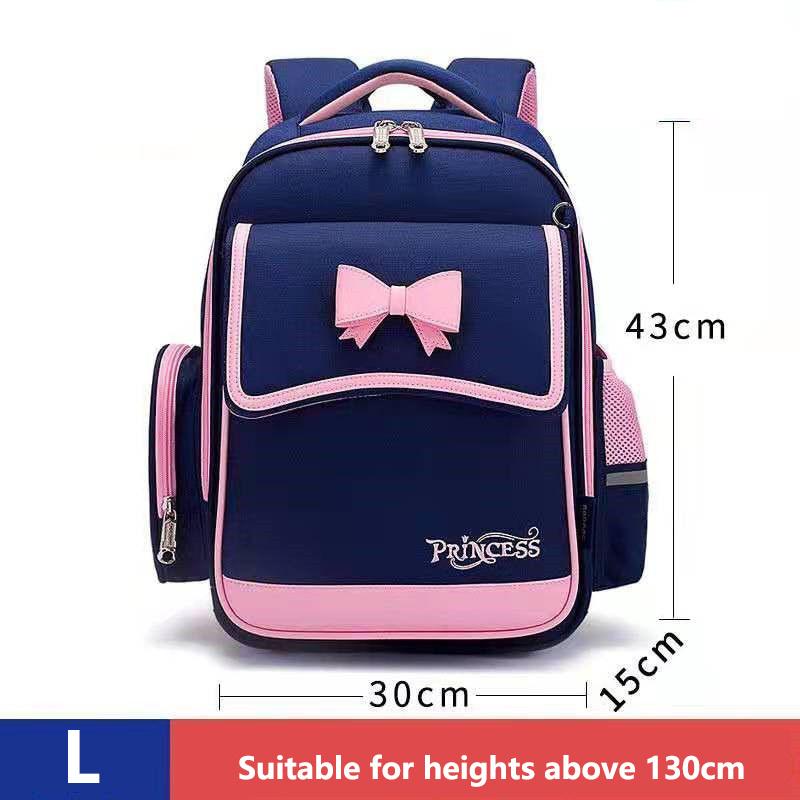 

Милая легкая школьная сумка с бантом для защиты позвоночника для девочек-подростков, школьный рюкзак для начальной школы, подростков, женщин, дорожные сумки L