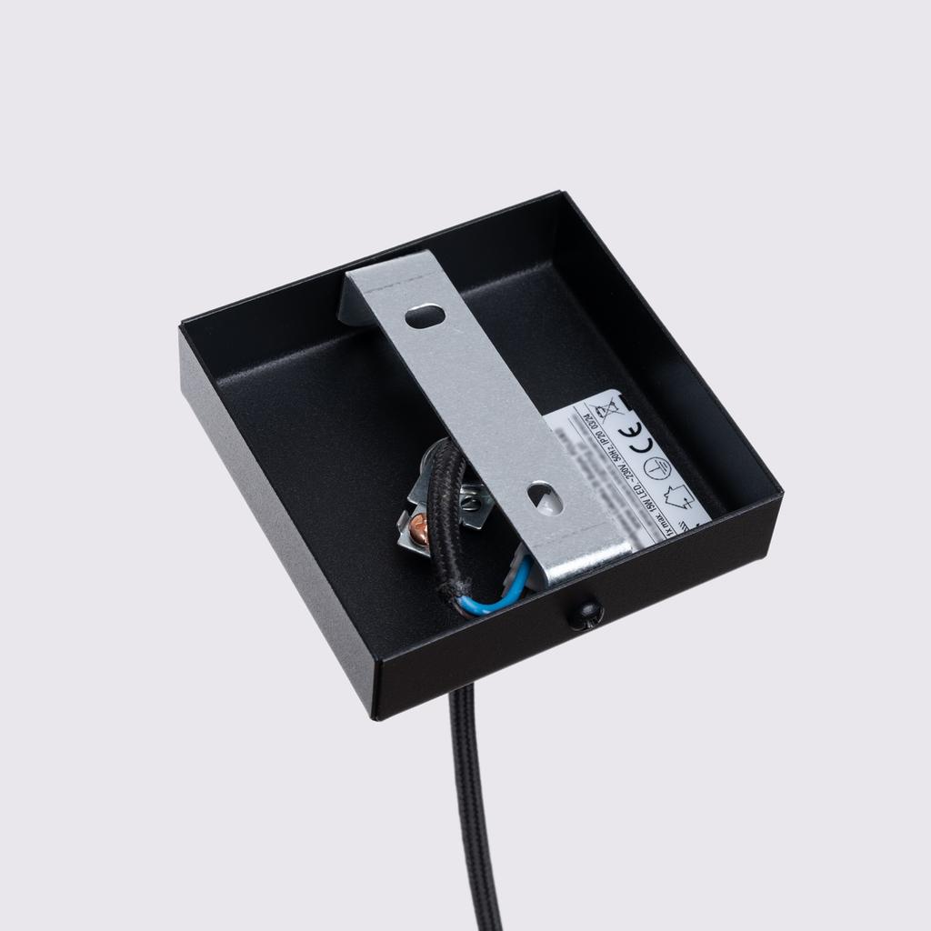 Lampa Wisząca Karbon 1 Gu10 Czarny Alu Sollux Sl.1573