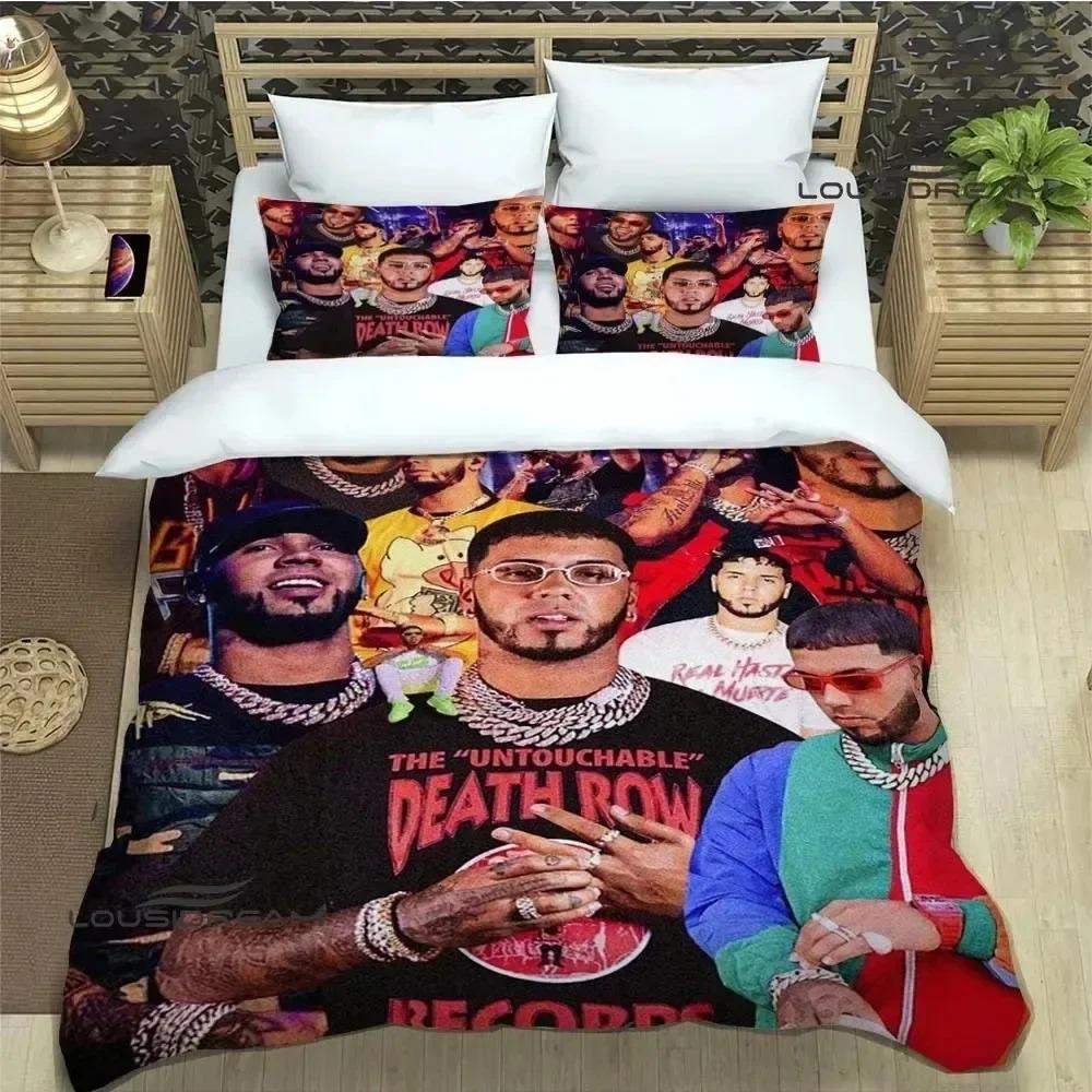 Comforter Rapper Anuel Aa Printed Bedding Sets Exquisite Bed Supplies Set Bed Comforter Set Bedding Set Luxury Birthday Gift