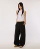 BOUNDARY Curved Cut Long Training Pants [Black]
