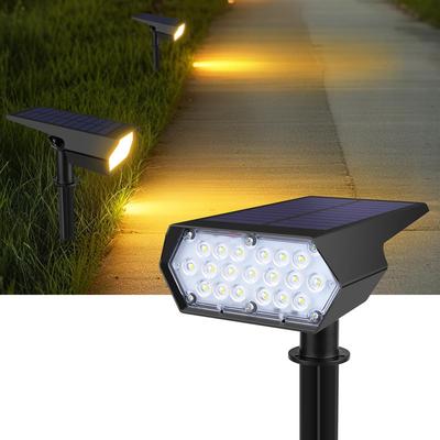 Spot solaire d'extérieur à LED, étanche, 19 LED, éclairage solaire pour pelouse, paysage, cour, jardin, décoration d'arbre
