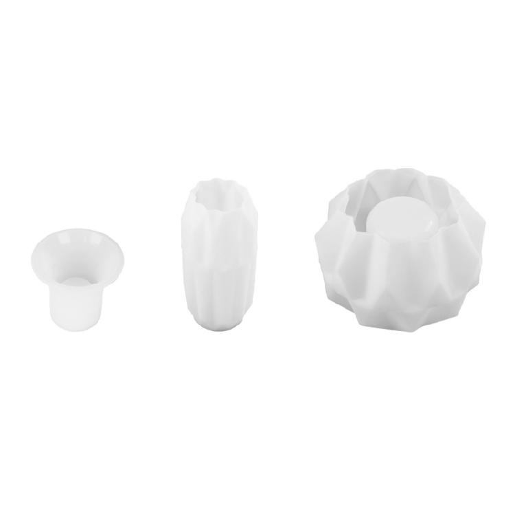 Versatile Home Decoration Set Moulds Vase Candle Holder and Storage Jar Molds Epoxy Resin Candle Base Making Modls