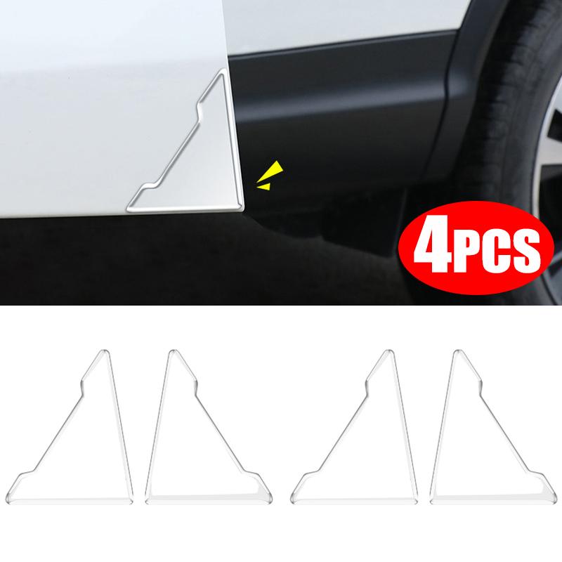 2/4 ks Průhledné ochranné nálepky na rohy dveří auta Proti kolizi Proti poškrábání Kryt Nálepka chrániče dveří auta Příslušenství