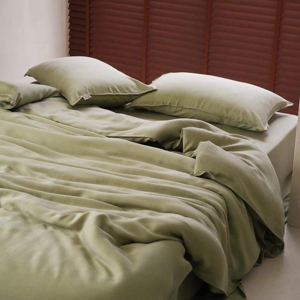Premium Sand Washed Lyocell Tencel 4-Piece Set: Light Luxury, Machine Washable, Skin-Friendly, All-Season Bedding