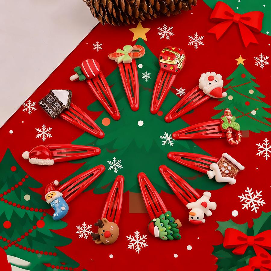Christmas Red Series Hair Clips - Random Patterns & Accessories