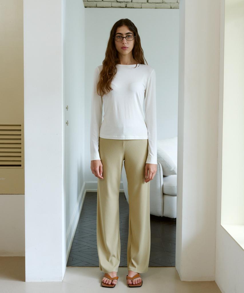 38COMEONCOMMON Rib Knit Pants (Olive)