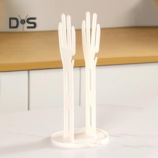 1/2ks držák na kuchyňské rukavice Sušák na rukavice se stabilní základnou Jednoduchá instalace Organizér na sušení utěrek na nádobí Stojan na věšák na dřez