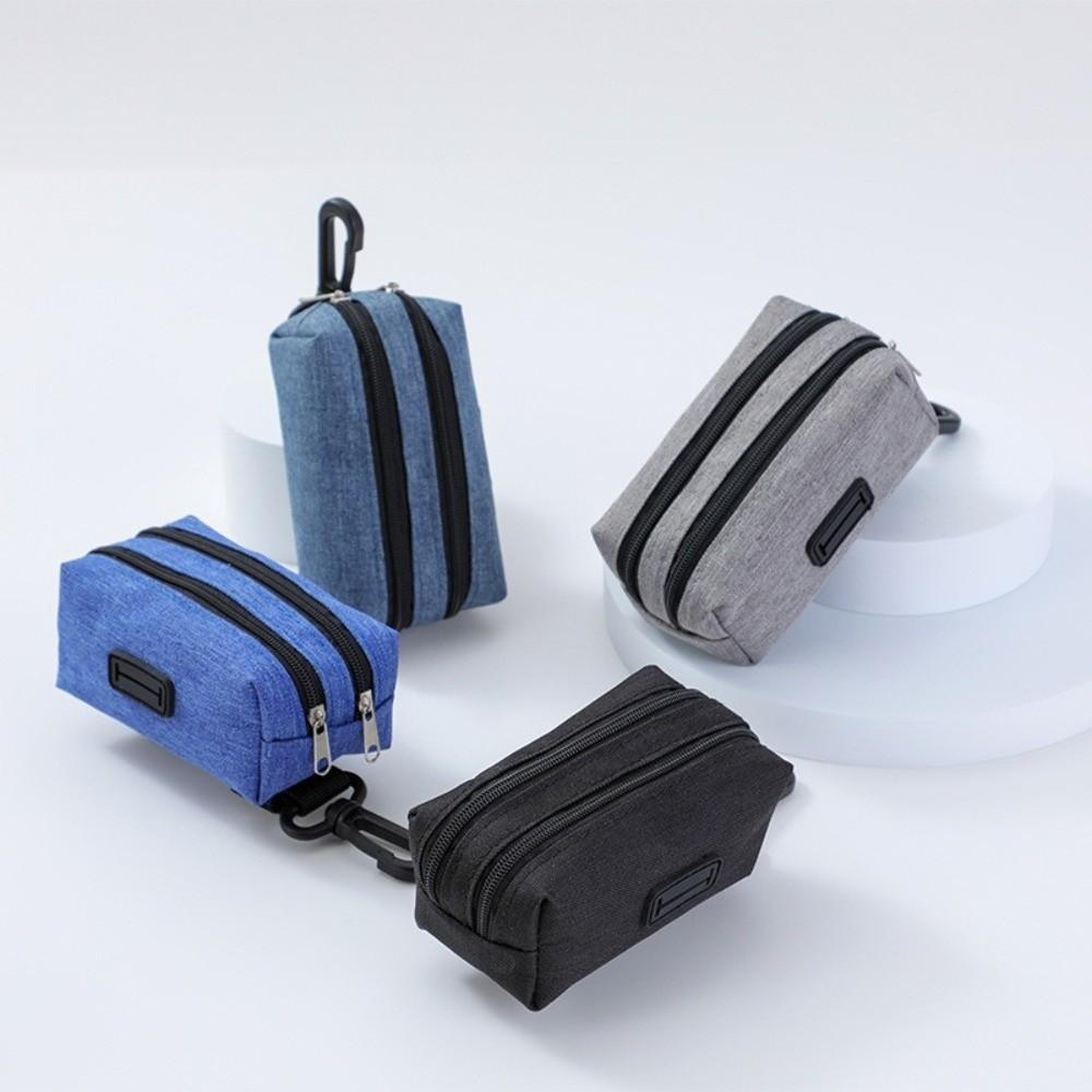 Double Zipper Dog Poop Bag Holder Multifunctional Dog Walking Pet Waste Bag Dispenser Cleaning Tools Pet Waste Bags Carrier