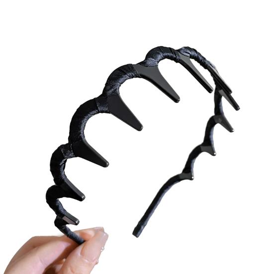 

1/3 шт. Женская повязка на голову Широкая эластичная Нескользящая Дизайн с зубчиками Обруч для волос Не тянущая волосы Повязка на голову Аксессуары для волос