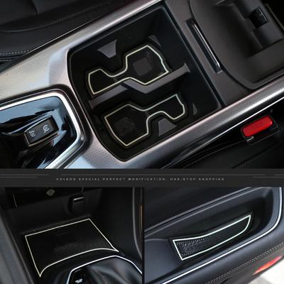 Protiskluzová vnitřní podložka do držáku na nápoje a přihrádky ve dveřích pro Renault Koleos, pro Samsung QM6 2016 2017 2018
