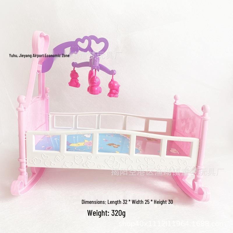 Cross-border Doll Princess Bed & Rocking Miniature Playhouse Accessories